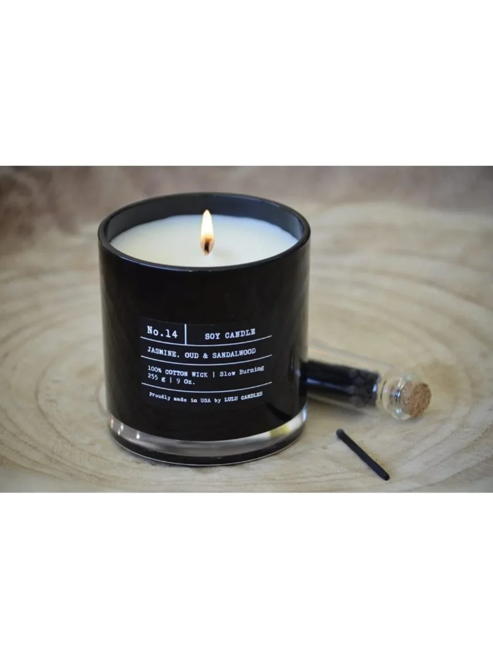 Luxury Scented Soy Candles | Jasmine Oud Sandalwood | Hand Poured 9oz 2-Pack